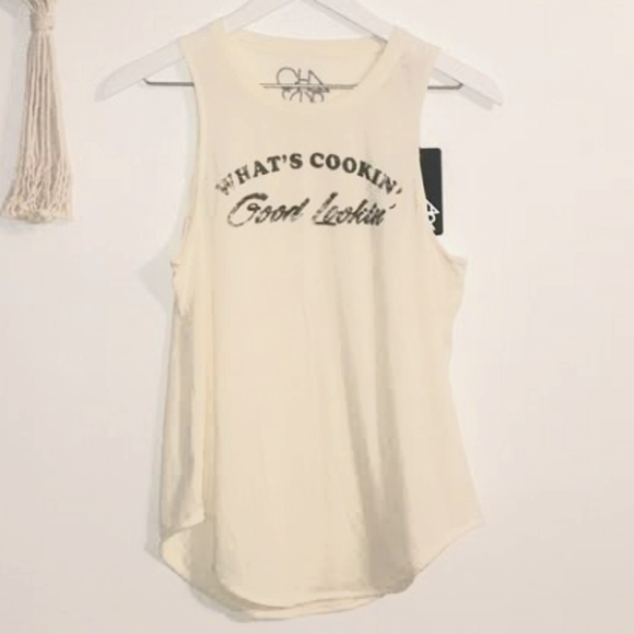 NWOT Chaser What's Cooking Good Lookin' sleeveless tee top - Picture 3 of 6